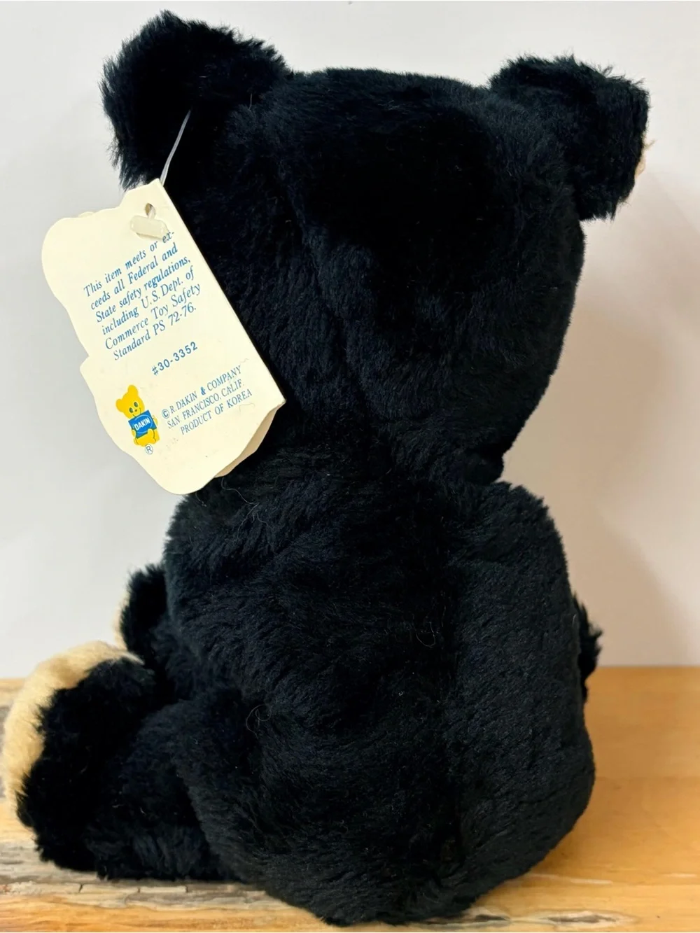 Vintage Dakin Black Bear Coco Bear Cub Plush With Tag 1982